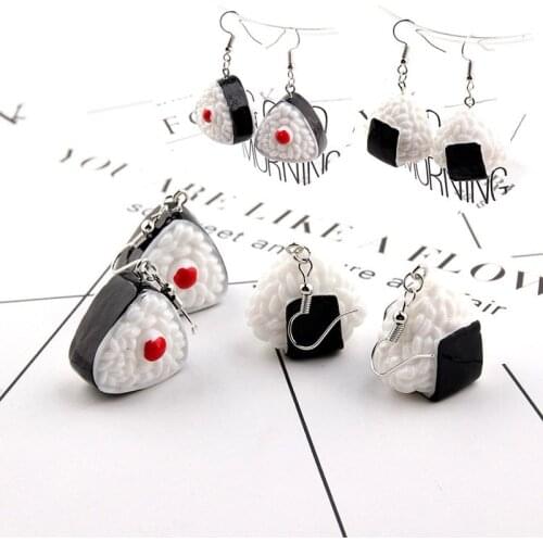 10pcs Cute 3D Sushi Rice Ball Resin Charms Diy Findings Pendant Charms for Woman Girls Cartoon Jewelry Findings DIY Wholesale