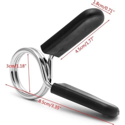 2Pcs 30mm Barbell Gym Weight Lifting Bar Dumbbell Lock Clamp Spring Collar Clips