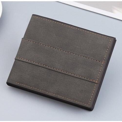 65% Dropshipping!!Vintage Mens Credit Card Case Faux Leather Bi-Fold Multi-Card Slot Wallet Coin Purse Cash Clip