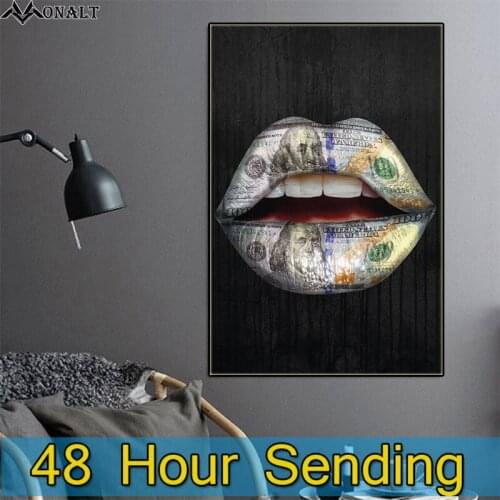 Abstract art Sexy lips Posters canvas print Scandinavian painting living room Wall Creativity Decorative Paintings