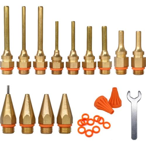 Glue Gun Nozzle accessories Copper material ,Suitable for hot melt glue gun with 11mm glue stick ,Built-in leakproof steel ball
