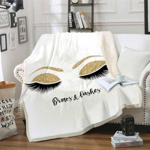 White Gold Eyelash Unicorn Plush Blanket for Beds Sofa Fleece Throw Blanket Bedclothes Bedspread Thick Best Weighted Blankets