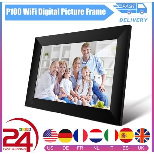 A10 WiFi Digital Photo Frame 10.1 Inch HD IPS LCD Screen Frame Support Clock/Calendar/Music/Photo/Video For Merry Christmas Gift