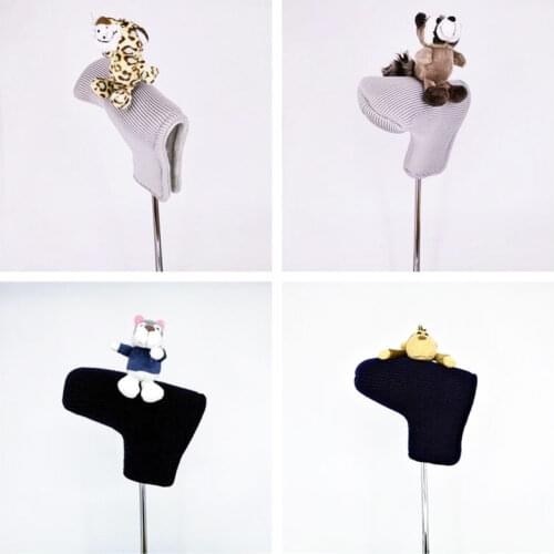 Cartoon Golf Club Wood Headcovers Magnetic Closure putter cover Head Protector Golf Accessories