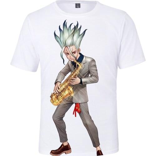 Dr.stone Hot boys Suitable girls Fashion Men Summer Women 3D T shirt dr.stone Tees 3D t shirt Short Sleeve tops Popular pullover