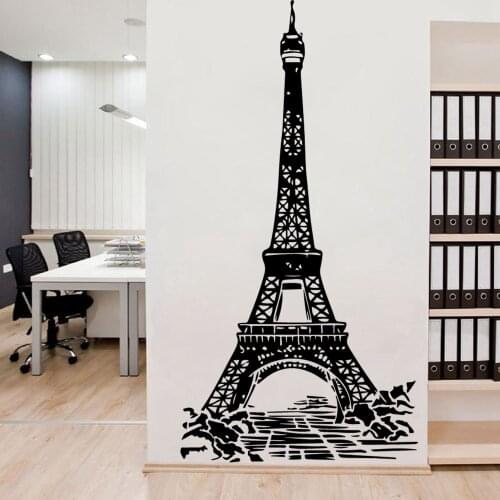 Delicate eiffel tower Wall Sticker Removable Self Adhesive Watercolo For Baby Kids Rooms Decor Wall Decoration Murals
