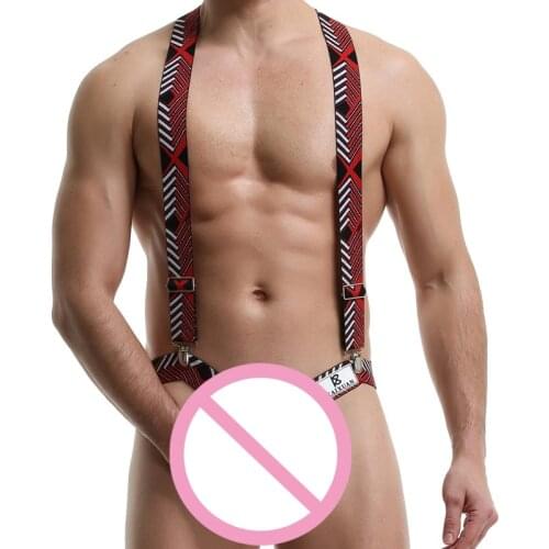 Chest Harness Suspender Bodysuits Lingerie Open Crotch Erotic Underwear Mankini Sexy Wrestling Singlet Gay Jumpsuits Undershirts