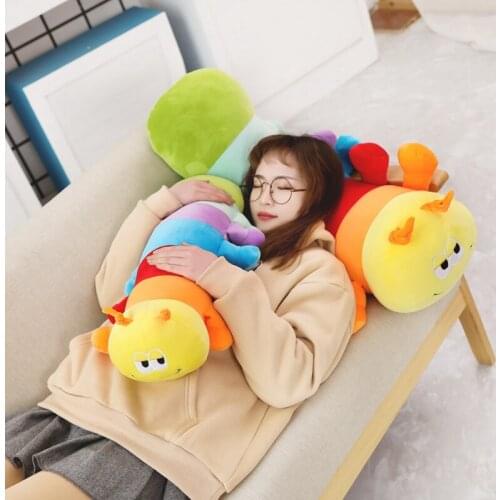 1 Piece 40/58/85CM Colorful Caterpillars Millennium Bug Doll Plush Toys Baby Kids Large Caterpillar Hold Pillow Doll