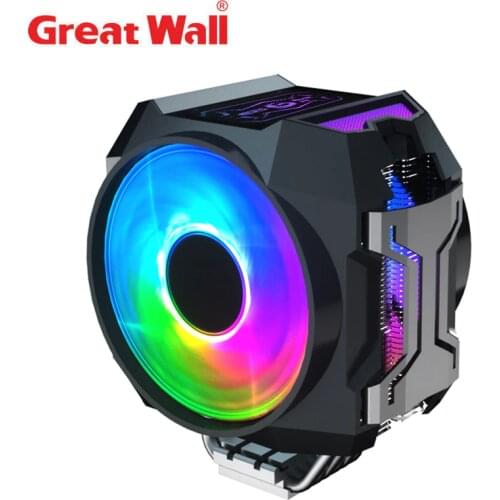 Great Wall RGB CPU Cooler PWM Fans 120mm 4Pin 6 Heat Pipes Cooler PC Radiator For LGA2011 2066 1155 1156 AM4 ARGB Cooling Fan