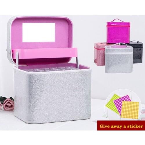 126 Bottles PU Leather Diamond Painting Accessories Handbag Bead Storage Embroidery Multi-function Organizer Carry Case Box