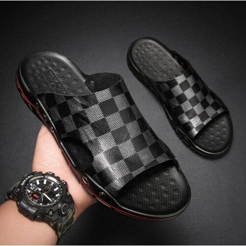 Shoes Mens Slippers Outdoor Non-slip Flip-flop Men Fashion Casual Single Shoes Mens Shoes Beach Sandals and Slippers New 2021