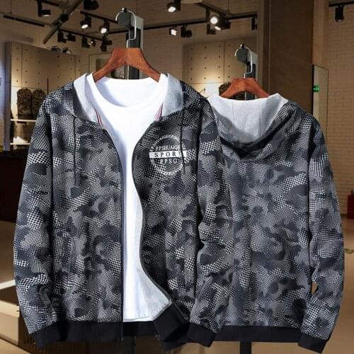 185KG(bust 162cm)Big yards fleece male zipper cardigan hoodie spring and autumn coat young man knitted blazer