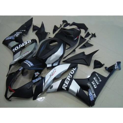 Motorcycle Fairing kit for HONDA CBR600RR F5 07 08 CBR 600RR 2007 2008 cbr600rr ABS silver matte black Fairings set+7gifts HG06