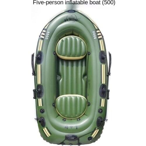5-person Padded Inflatable Fishing Rubber Boat Inflatable Boat Kayak Drifting Boat