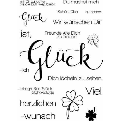 German word Transparent Clear Silicone Stamp/Seal for DIY scrapbooking/photo album Decorative clear stamp A155