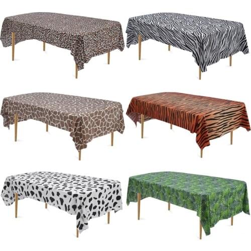 Woodland Animals Disposable Table Cloth Jungle Safari 1st Birthday Party Decor Balanopsis Lanceolata Hawaiian Party Baby Shower