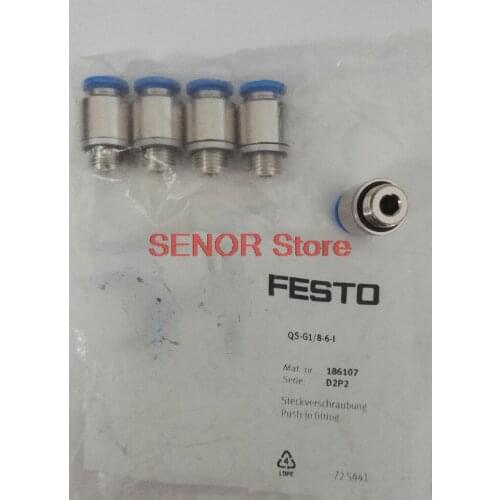 Original brand new quick-plug threaded joint QS-G1/8-6-I 186107