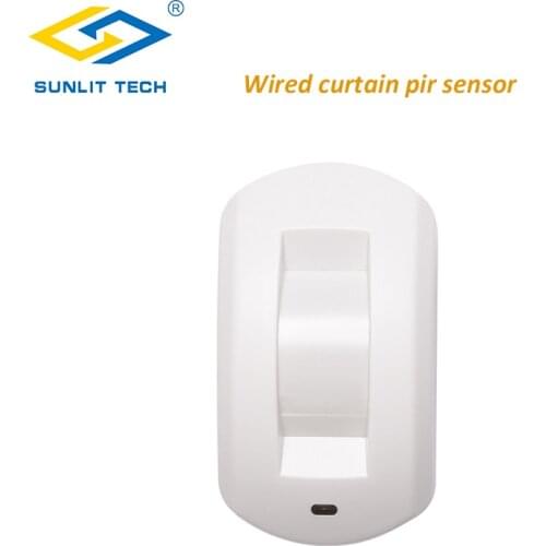Wired Curtain PIR Detector Curtain Ceiling Window Passive Infrared Motion Detector For Home Burglar Alarm System Motion Sensor