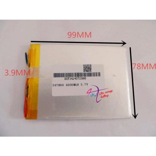 3.7 V 4000 mah 7 inch song mei G2 tablet MID quality products lithium-ion Tablet polymer battery 39789