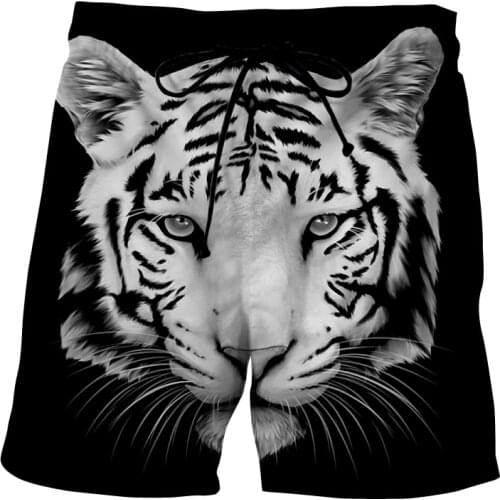 Mens and womens beach shorts animal wolf 3d print swimming trunks high quality Harajuku style gym surfboard summer clothing