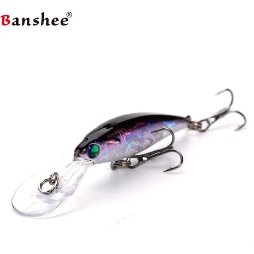 Banshee 50mm 3.3g crankbaits fishing jerkbait crank wobblers for pike perch wobbler floating hard baits fish lures black minnow