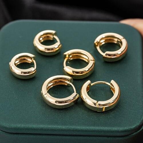 Korean Simple Circle Hoop Earrings For Women Elegant Gold Color Round Earrings Jewelry Fashion Accessories Bijoux Brincos Gift