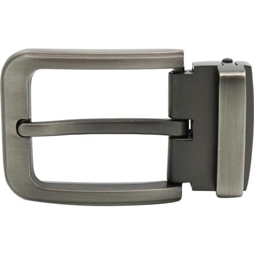 Mens Alloy Reversible Belt Buckle Replacement Antique Rectangular Pin Buckle for 33-34mm Belt