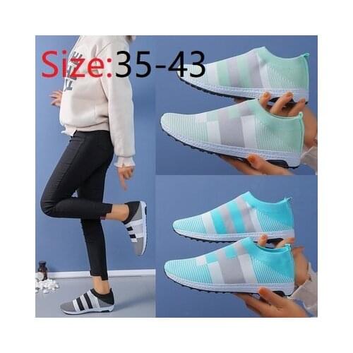 SZSGCN Womens Sports Shoes Summer Sneakers Fashion Socks Shoes Femme Casual Vulcanized Flats Plus Size Trainers Zapatos Mujer