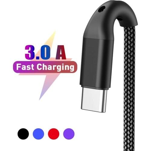 UKGO 3A USB Type C Cable Fast Charging Wire for Samsung Xiaomi Huawei Mobile Phone USB C Charger Cable 3M 2M Type C Cable Cable