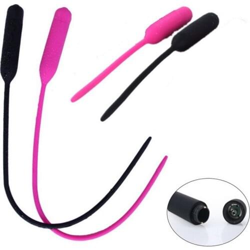 Urethral Vibrator Male Masturbator Sex Toys Silicone Vibrating Penis Plug Urethral Sounds Dilators Sex Products For Men