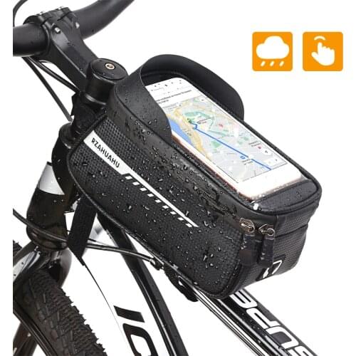 B-SOUL Cycling Bicycle Bike Head Tube Handlebar Cellphone Bag Case Holder Touch Screen Phone Mount Bags Case for 6.5inch