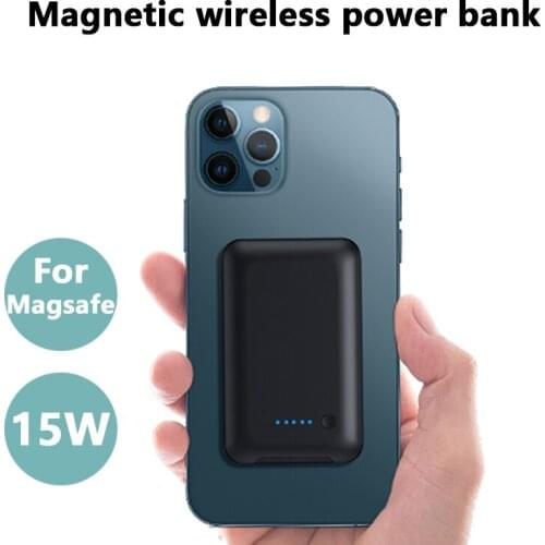 For iphone 12Pro 12ProMax xiaomi 5000mAh Wireless Power Bank For Magsafe 15W Fast Charging MagneticMobile Phone Charger battery