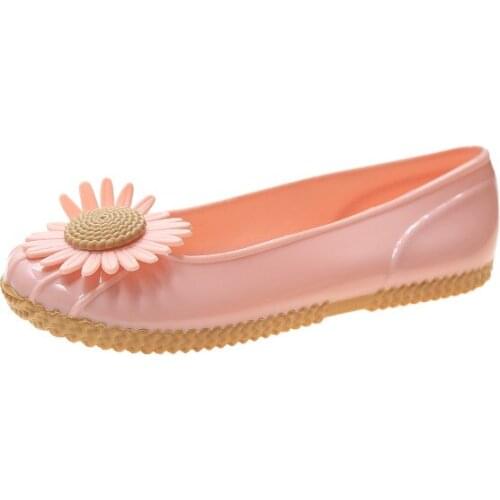 Women Flats Fashion Lightness New Design Flat Shoes Casual Colorful PVC Waterproof Shoes Flower Soft Vacation Women Shoes