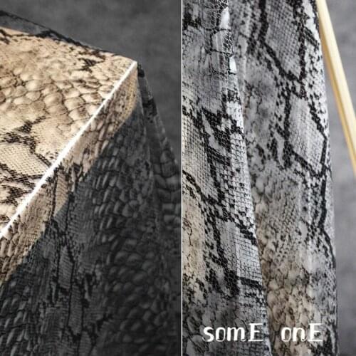 Snake Texture TPU Fabric Waterproof PVC DIY Bags Raincoat Coat Stage Decor Plastic Clothing Designer Fabric