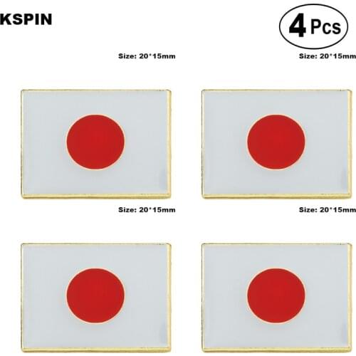 Japan Lapel Pin Flag badge Brooch Pins Badges 4pcs