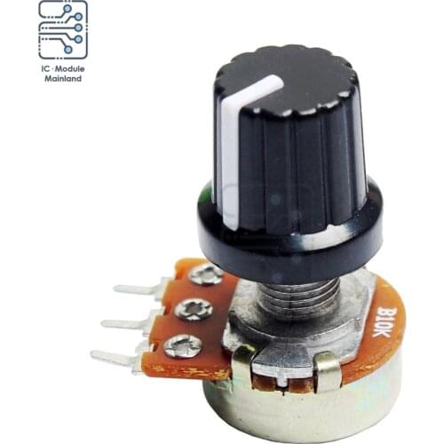 5PCS 20mm Shaft Potentiometer Resistor 1K 2K 5K 10K 20K 50K 100K 500K 1M Ohm 3 Pin Linear Taper Rotary Potentiometer for Arduino