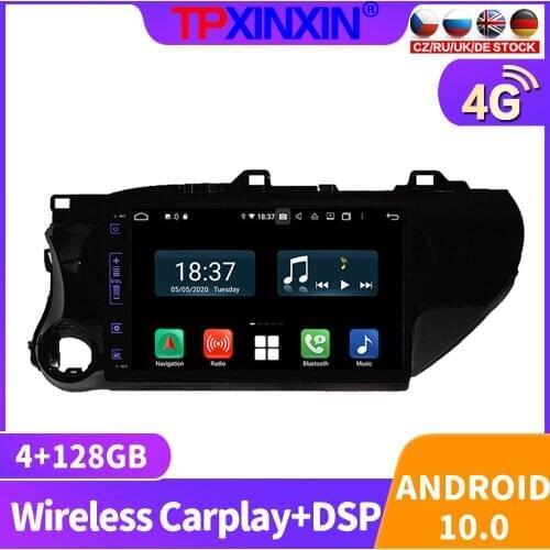 Android 10.0 For Toyota Hilux 2016 - 2018 Car Radio Multimedia Video Recorder Player Navigation GPS Accessories Auto 2din DVD
