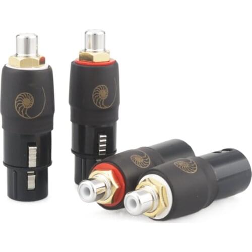 Hi-end Audio Adapter Rhodium Plated RCA To XLR Male / Female Plug