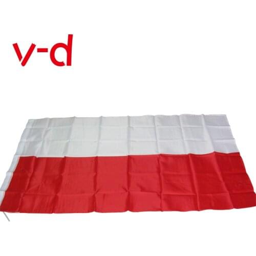 Free shipping xvggdg Poland Flag 150x90cm Polyester National Flags Super-Poly Eagle Flag Banner
