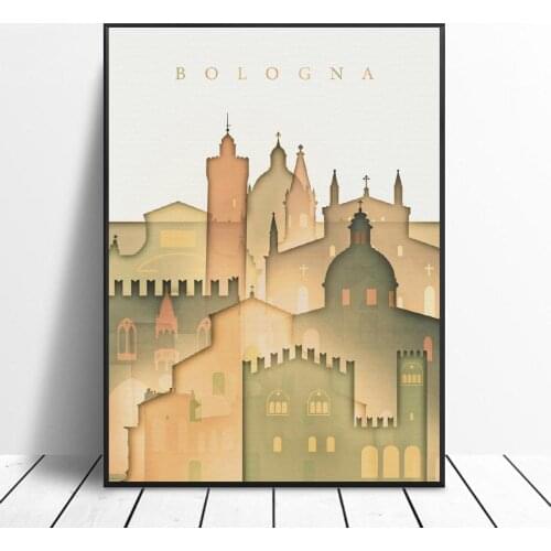 Bologna Italy Skyline Canvas Painting Wall Art Pictures Prints Home Decor Wall Poster Decoration for living Room