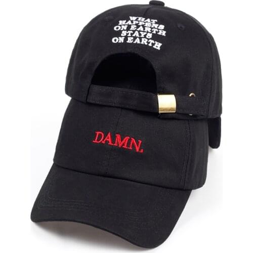 DAMN Hats for men and woman Embroidered DAMN. Dad Hat Hip Hop Stitched Kendrick lamar Unstructured Rapper Snapback Baseball Cap