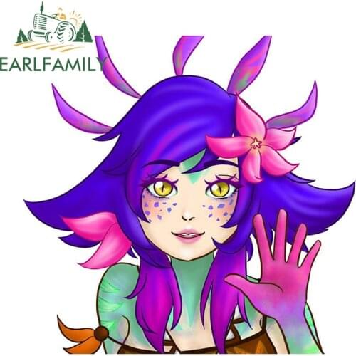 EARLFAMILY 13cm x 12.2cm for League Of Legends Funny Car Stickers ScratchProof Creativite Refrigerator Bumper Car Door Protector