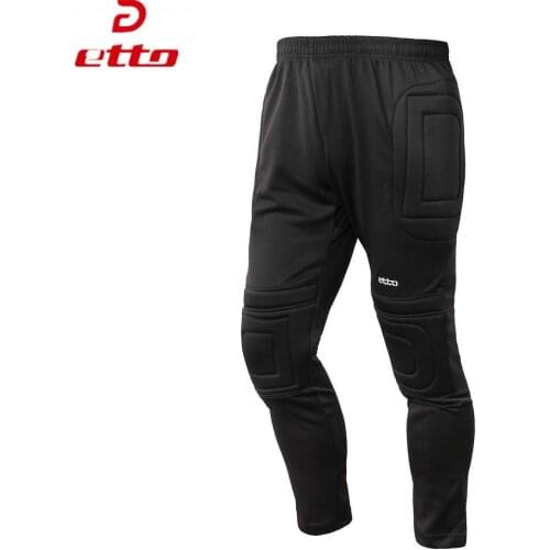 Etto Professional Men Survetement Football Soccer Training Pants Kids Sponge Protector Kits Goalkeeper Pants Goalie Trousers