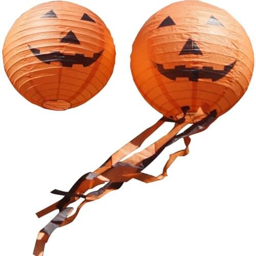 Halloween Pumpkin Lanterns Paper Lanterns Halloween Hanging Lantern for Halloween Indoor Outdoor Party Decoration -20/30/40cm