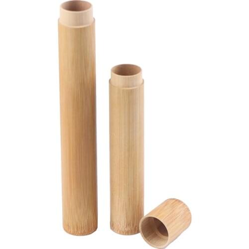 1Pcs Natural Bamboo Toothbrush Tube Toothbrush Holder Toothbrush Case Bamboo