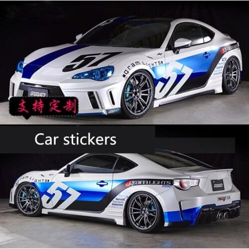 Racing sticker FOR Toyota 86 exterior decoration modified sports sticker FOR Subaru BRZ