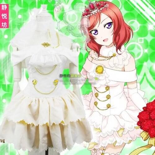 Hot Anime LoveLive! COSPLAY Nishikino Maki COS Halloween Party Cosplay Wedding princess Lovely sweet Lolita dress Sets
