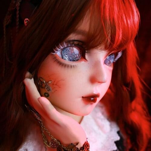HIDOLLS 18) Handmade Female Girl Silica Resin Bdsm Sex Crossdresser Doll Mask Cosplay Scary BJD Kigurumi Masks