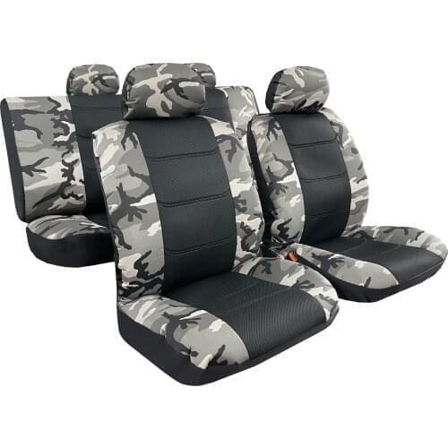 Camouflage Seat Covers For Isuzu Dmax D-Max, Heavy Duty Canvas Breathable Air Mesh Thick Foam Protection