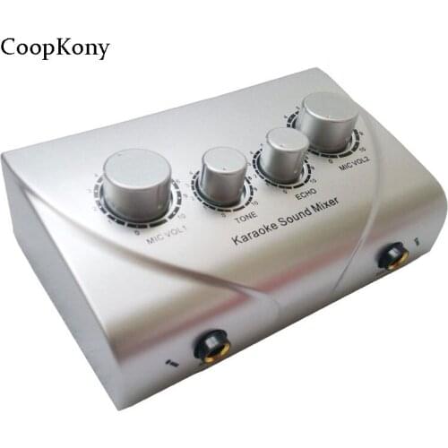 Coopkony Karaoke Mixer Sound Musical Powered Audio Mixer Console PC TV microphone system digital sound mixer
